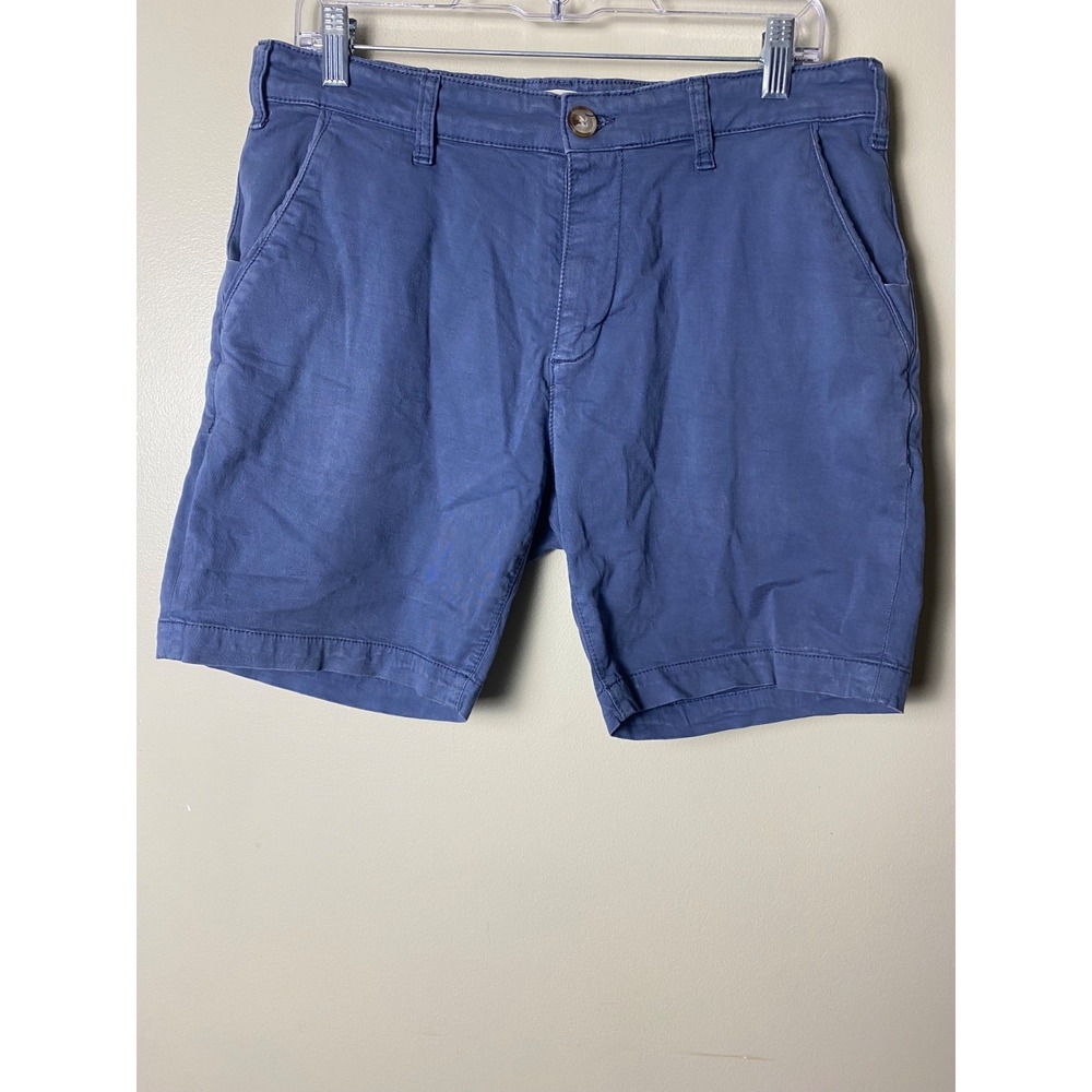 Marine Layer Chino Shorts Mens Size 32 Blue Casual Relaxed